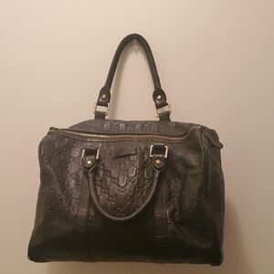 Aithentic Gucci Black Leather Tote Bag